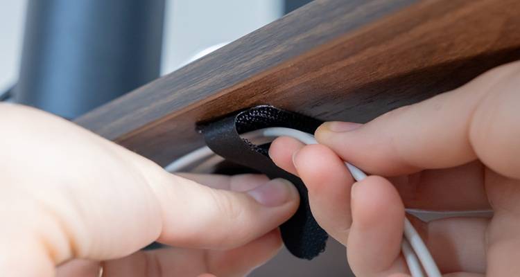 cables under desk