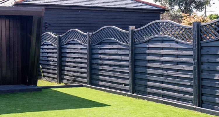 fresh black painted fences