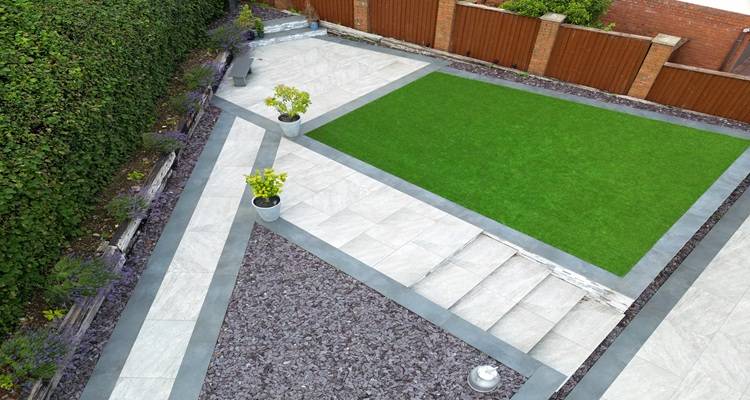landscaped garden fake grass