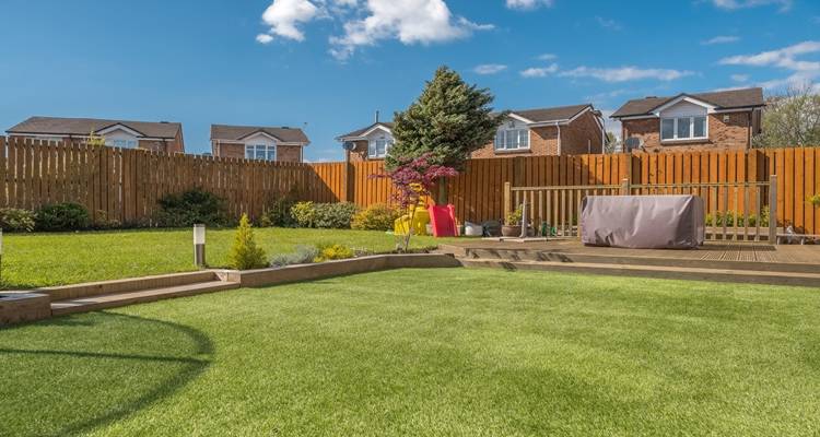 fake grass garden house background