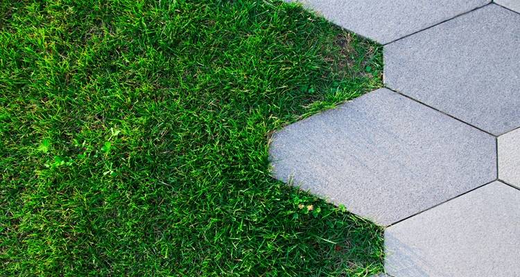 fake grass octogon tiles