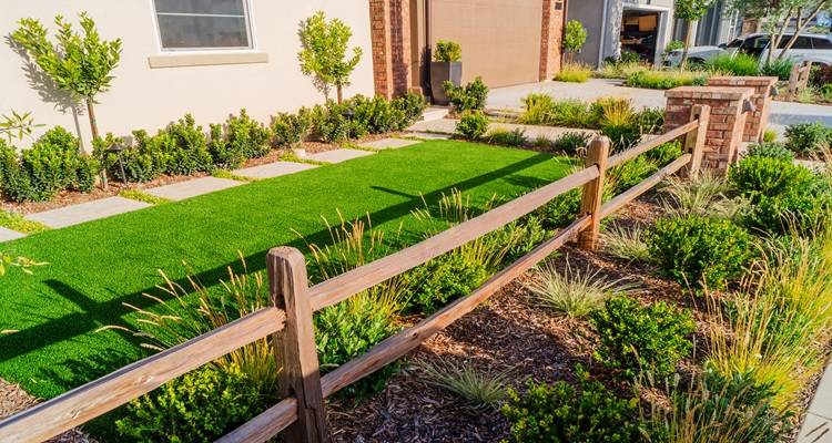 fake grass front garden