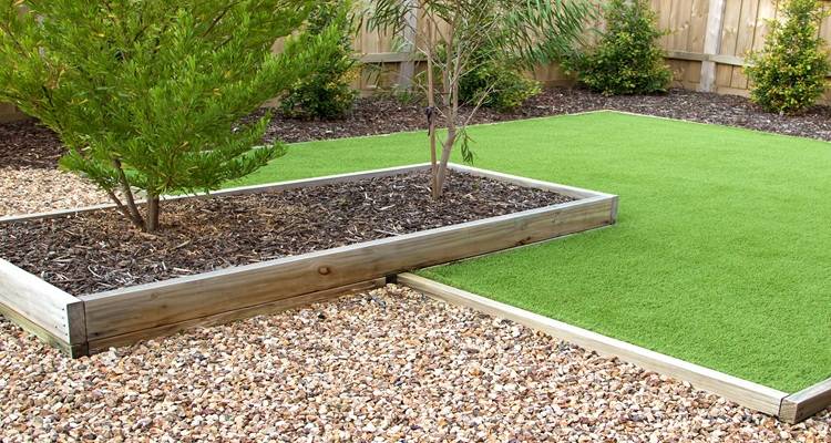 fake grass rectangular bed