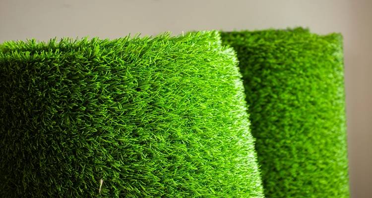 two rolls fake grass