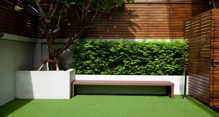 garden yard fake grass tree