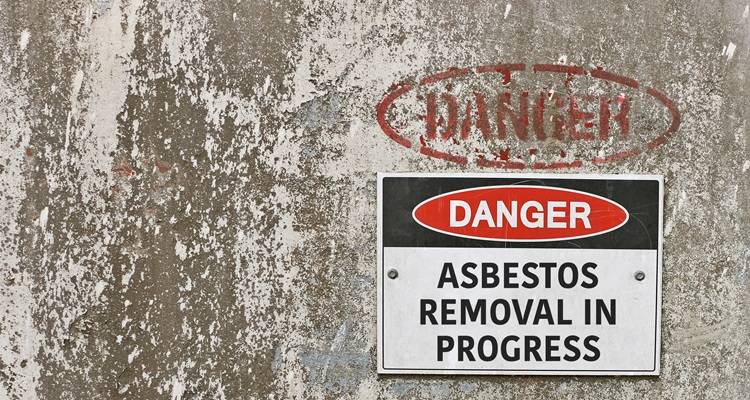 asbestos sign