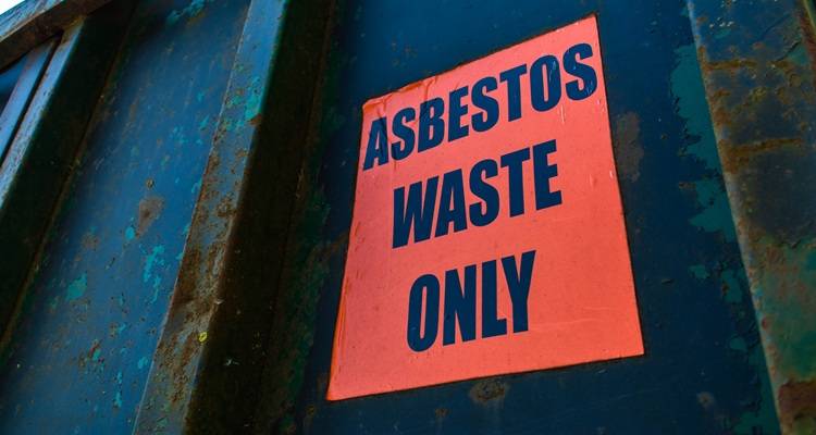 asbestos waste skip sign
