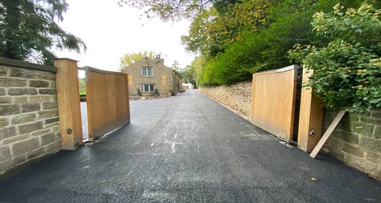 long tarmac driveway