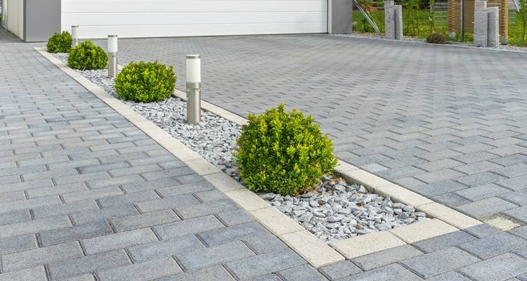 grey block paving