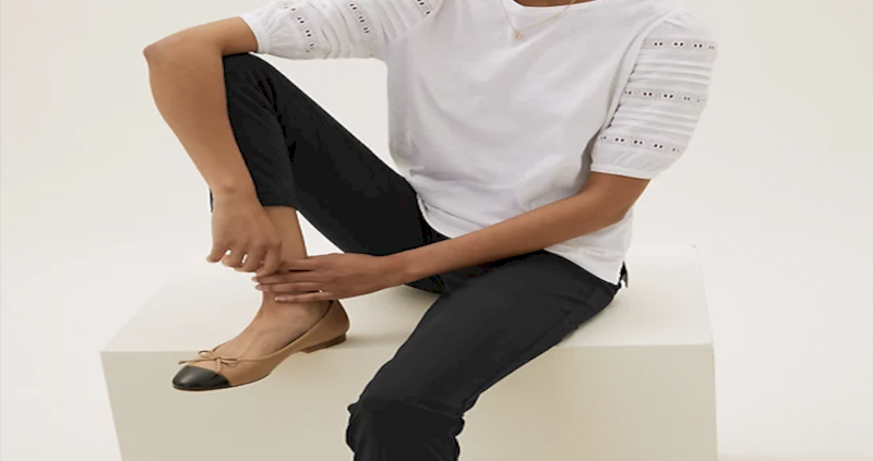 jersey slim fit grazer trousers image 