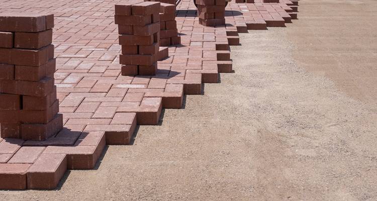 stacks of red brick