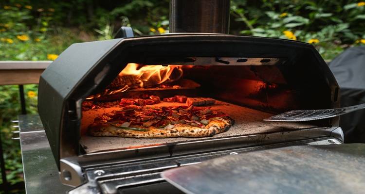 pizza oven burning