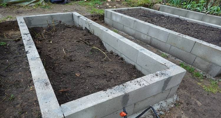 breezeblock raised bed