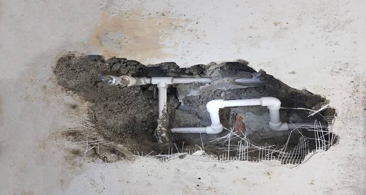 burst hidden pipes