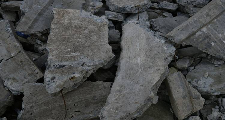 concrete rubble