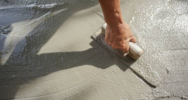 trowel on concrete