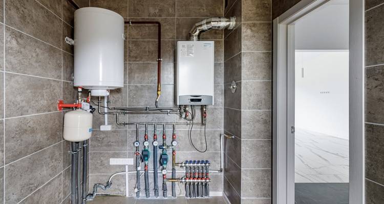 boiler with tank set up