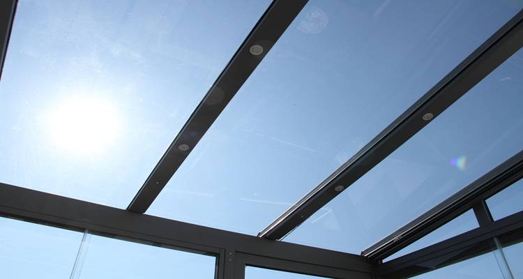 glass conservatory from underneath