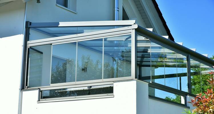 glass conservatory from underneath