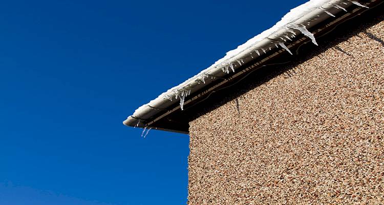 pebble dashing a house