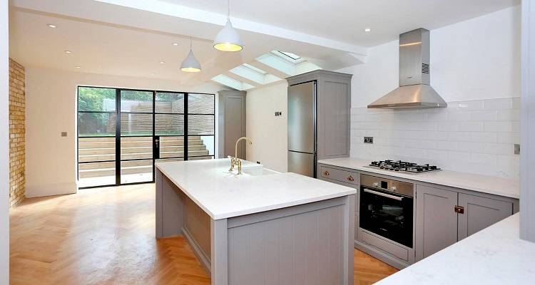 a remodelled kitchen installation with high-quality fixtures