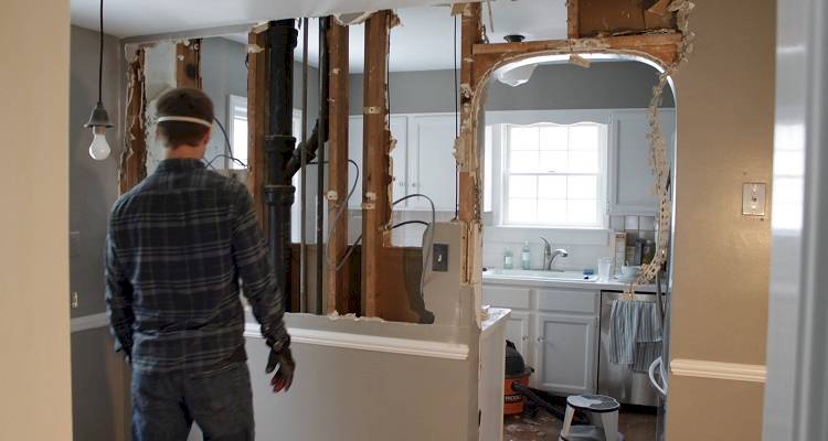 house that is in the process of getting a new kitchen