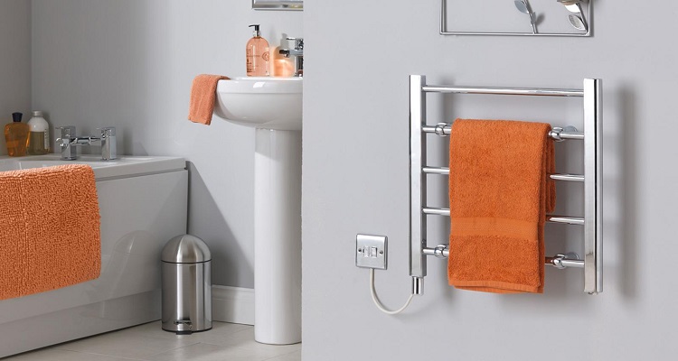 orange towel on radiator