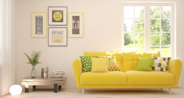 yellow and green lounge