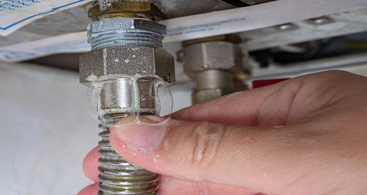 leaky pipe bubbling