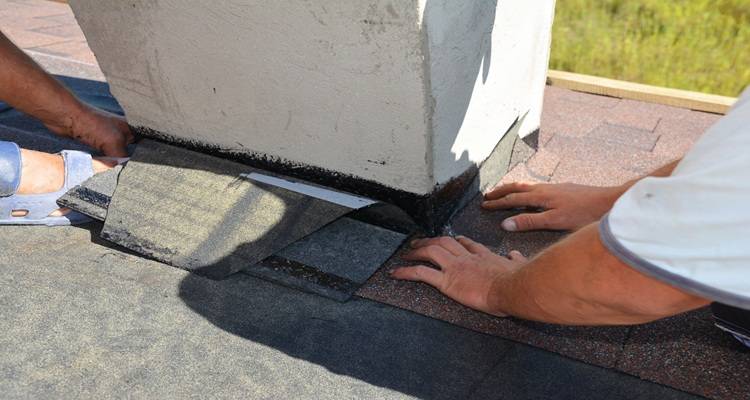 hands flashing around chimney