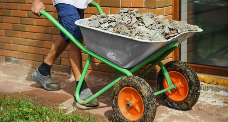 man with wheelbarrow