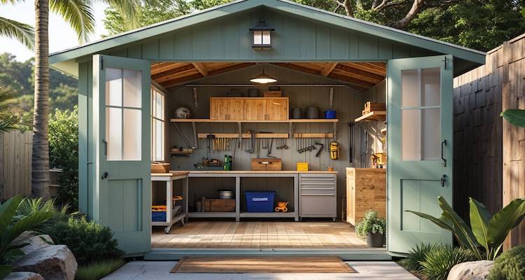 workshop in garden room