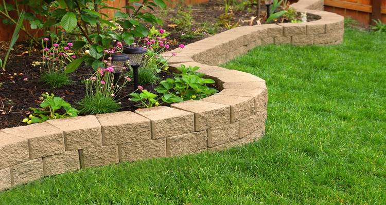 curved garden wall