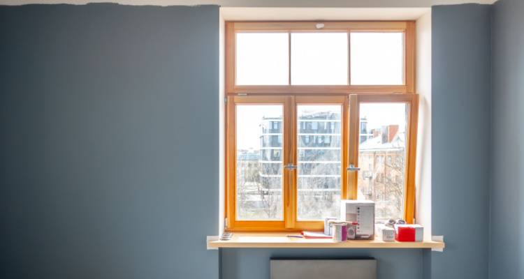 freshly painted room