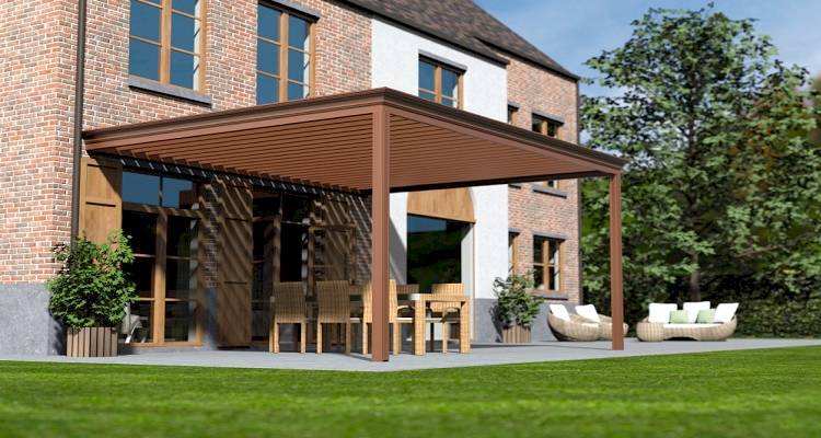 Shepherd hut in garden