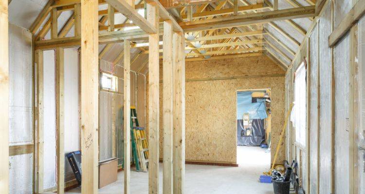 house extension wooden frame