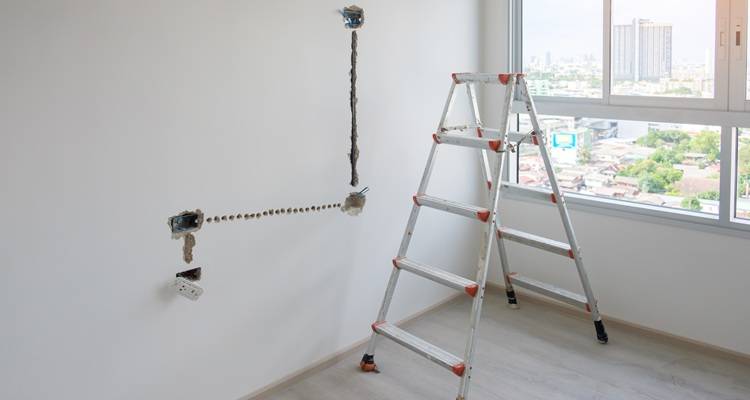 step ladder wall chased out