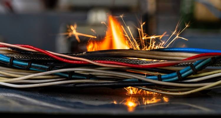 wires sparking