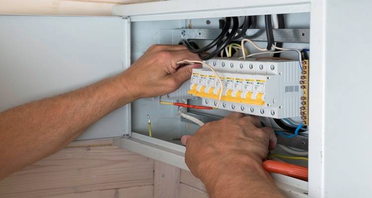 two hands consumer unit