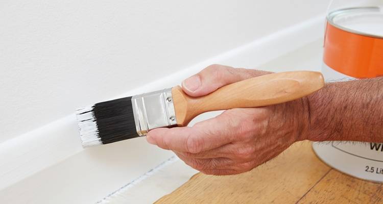 hand painting skirting board