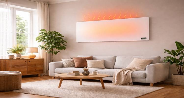 infrared heater in living room