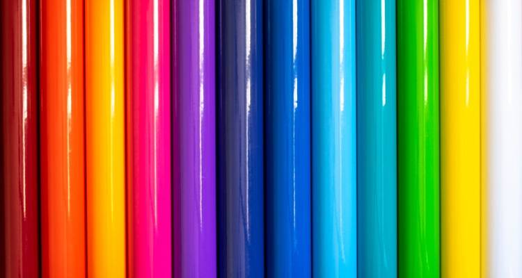 coloured rolls vinyl