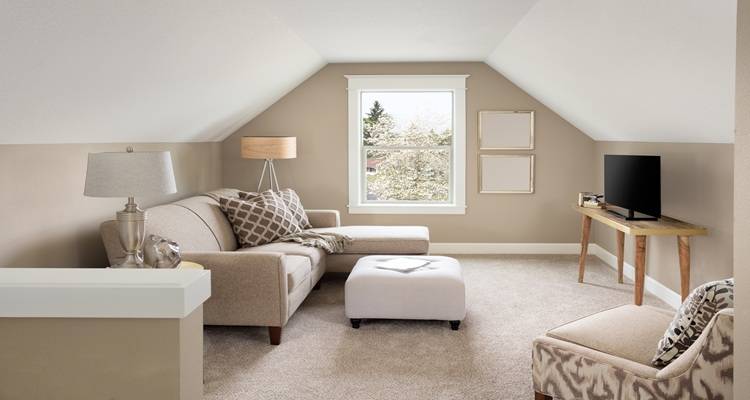 cream interior of loft