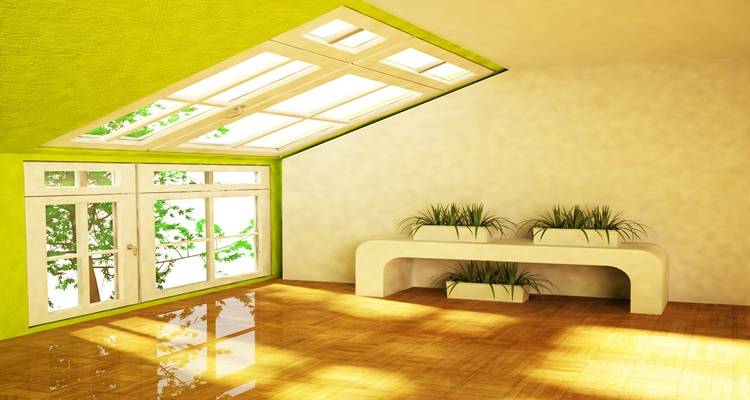 light coming throuhg loft windows