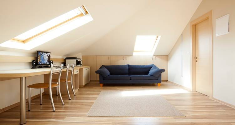 blue sofa loft conversion