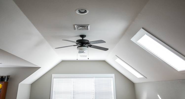 white loft ceiling fan