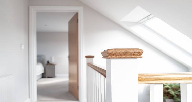white loft stair nule post