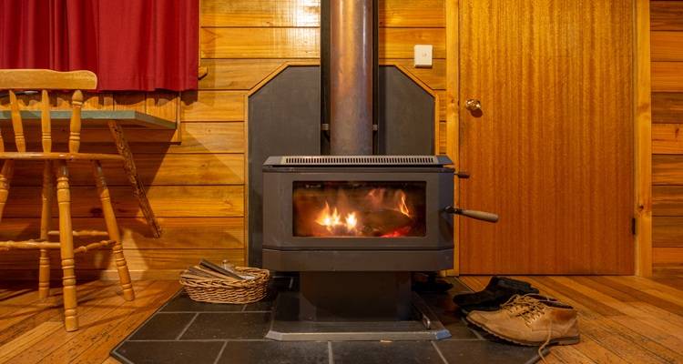 slate hearth log burner