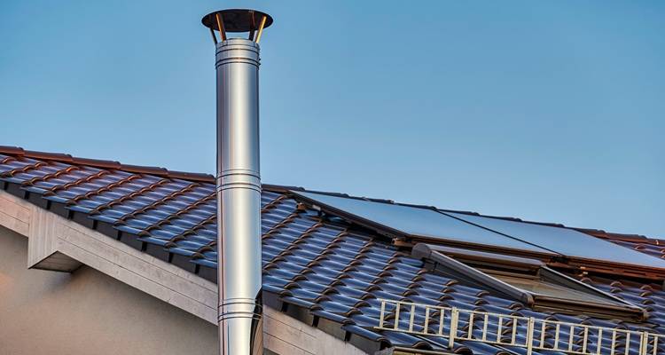 flue liner coming out of roof