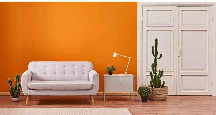orange living room